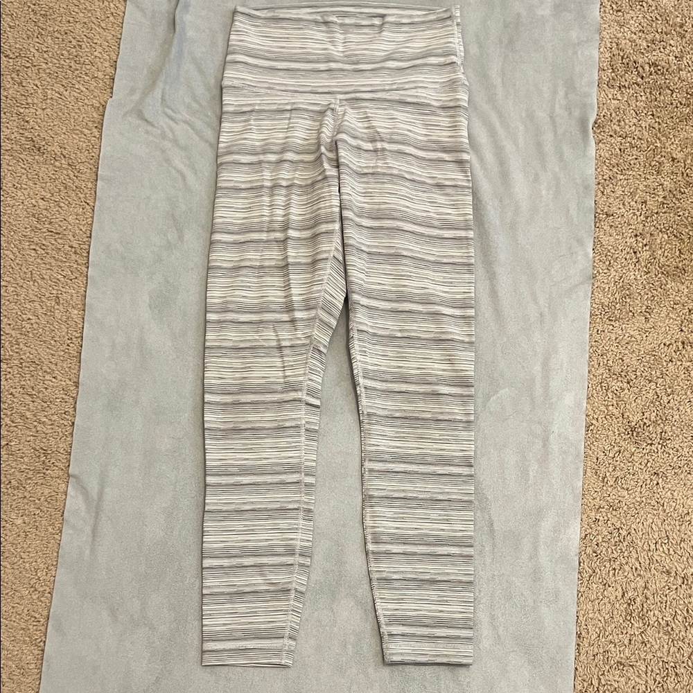 lululemon athletica Kids Striped Gray Leggings